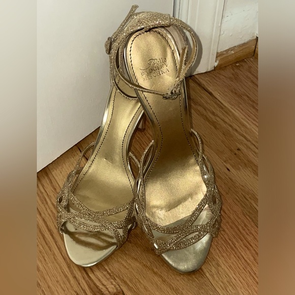Badgley Mischka Shoes - badgley mischka gold open toe sequin heels